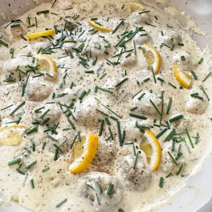 Lemon and Creamy Parmesan Chicken Meatballs