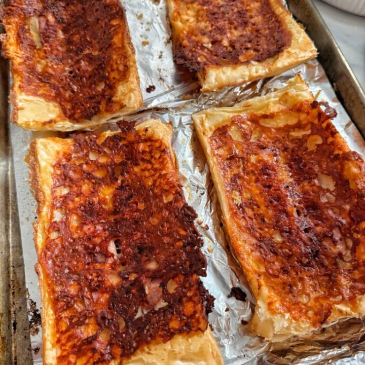 Cheesy Puff Pastry Hot Dog Boats