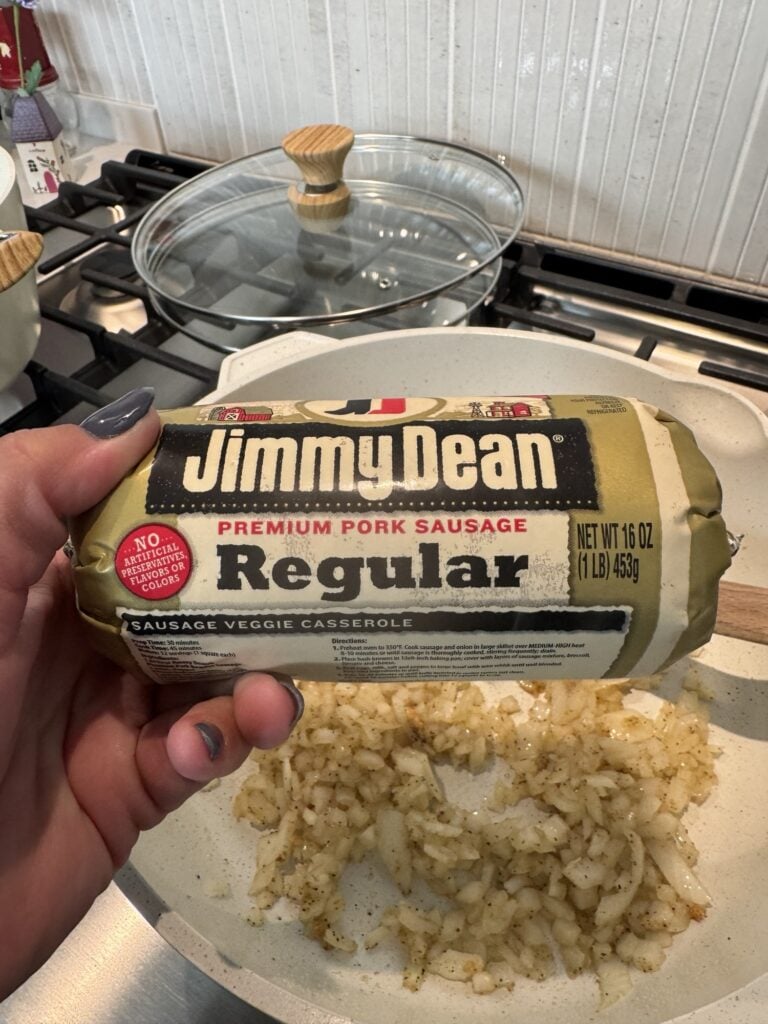 A package of Jimmy Dean pork sausage