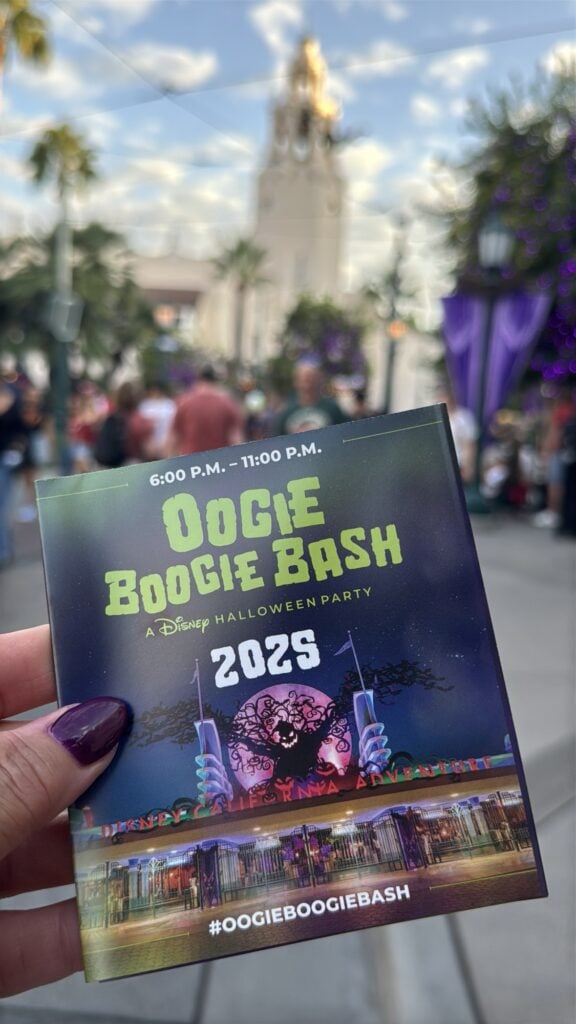 The Oogie Boogie Bash pamphlet