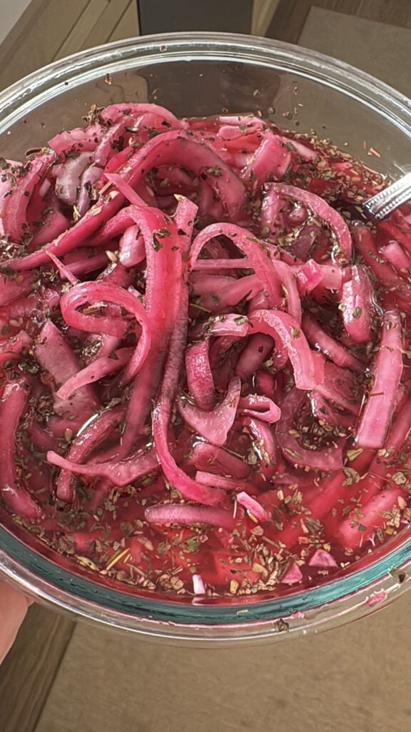 Marinated onions