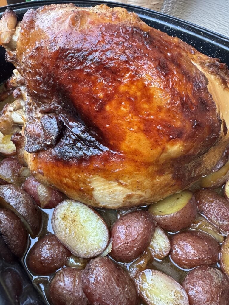 The finished turkey breast