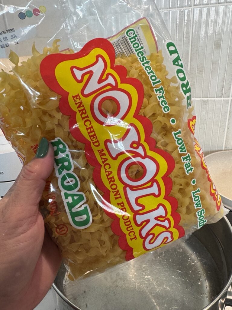 A package of egg noodles