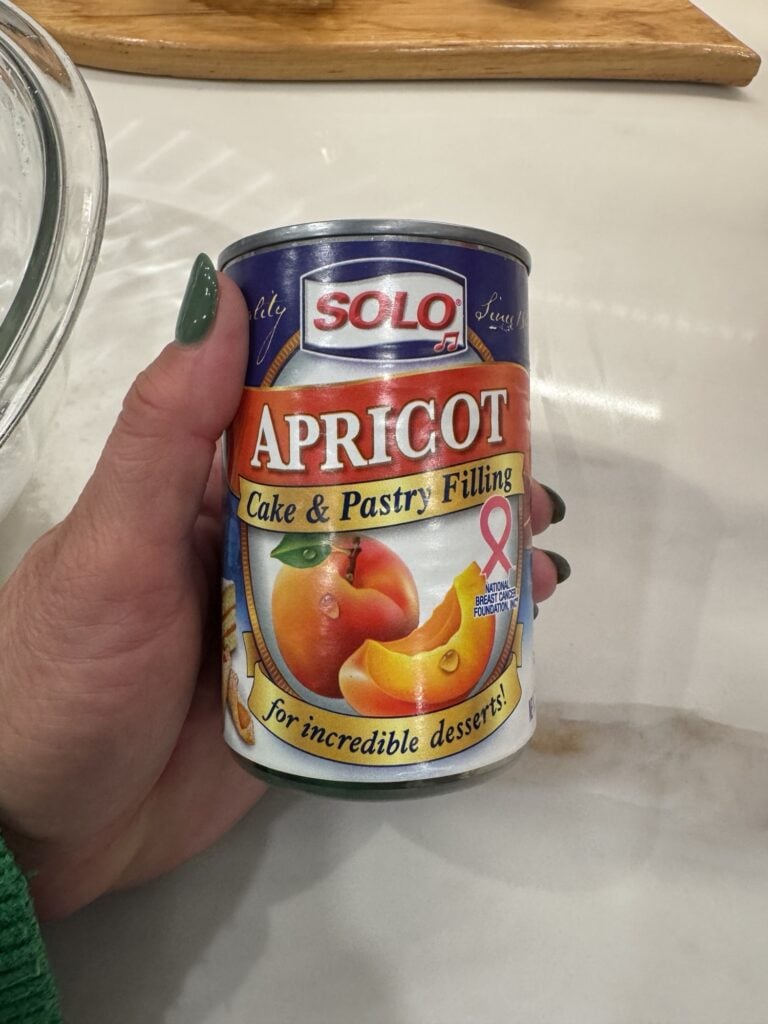 A can of apricot filling
