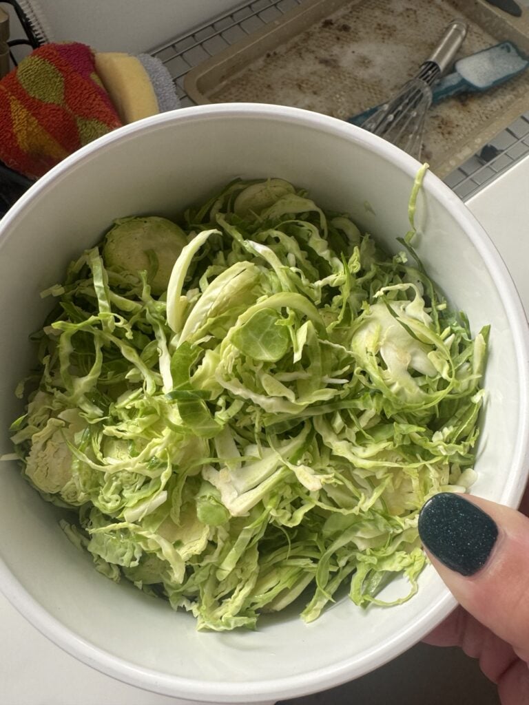 Shredded brussels sprouts