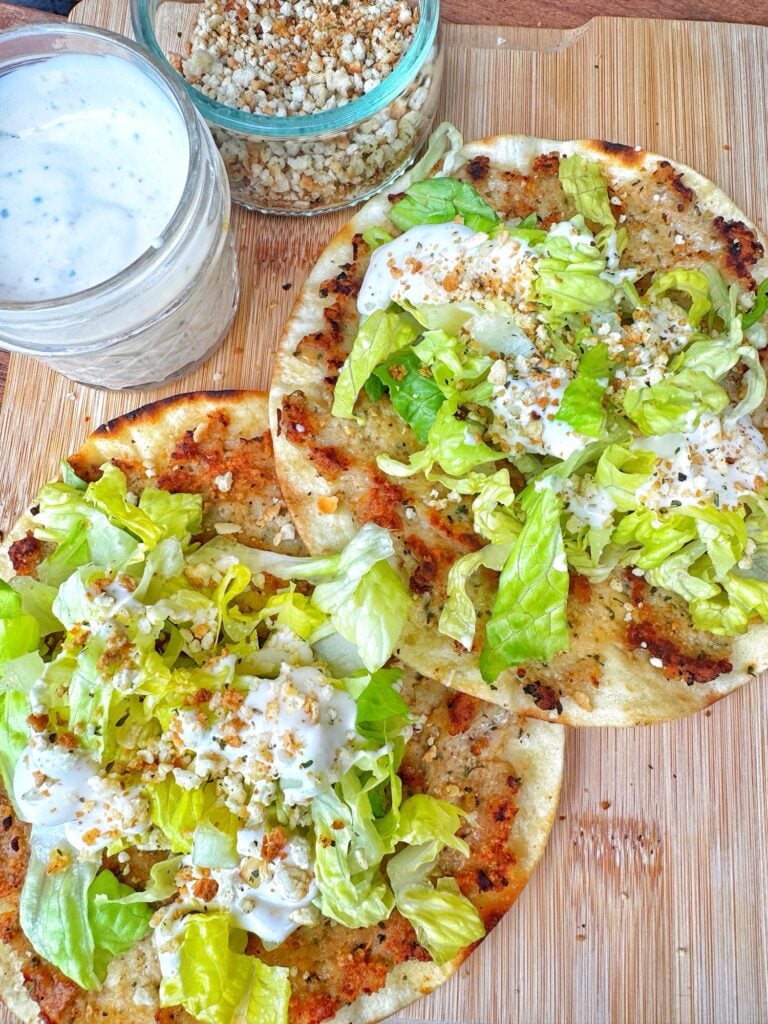 Crispy Chicken Caesar Salad Tacos