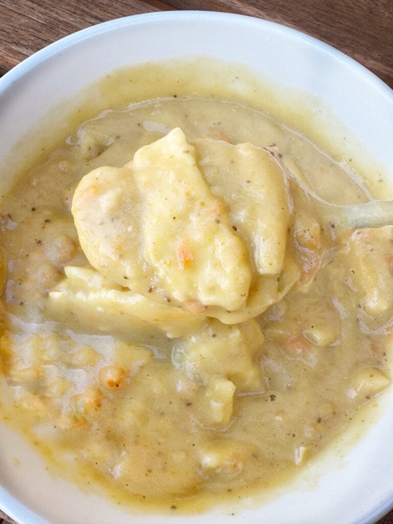 A spoonful of the soup