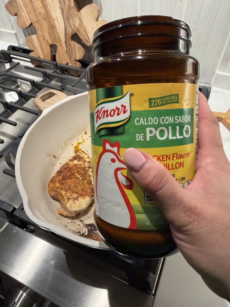 A jar of Knorr chicken bouillon