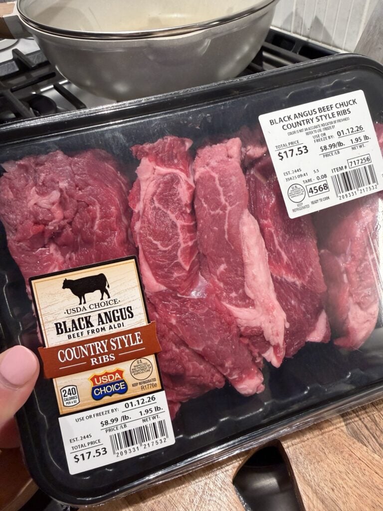 A package of country style ribs