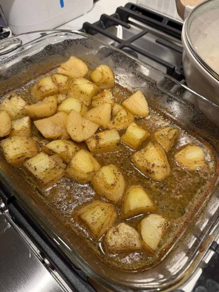 The finished potatoes