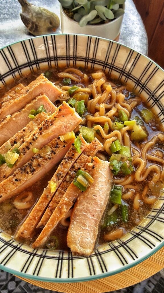 Pork Chop Ramen Soup