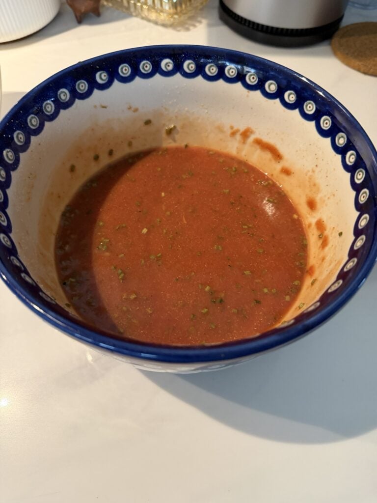 A bowl of sloppy joe sauce