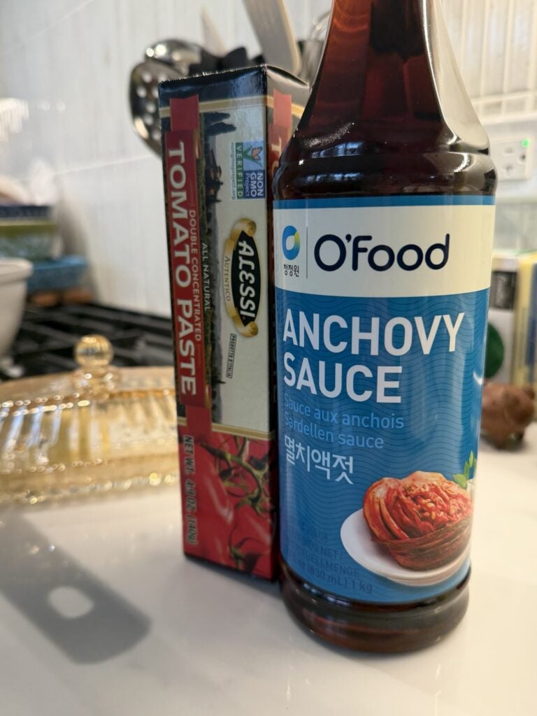 Tomato paste and anchovy sauce