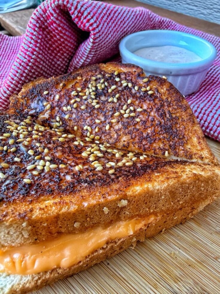 Meatless Cheeseburger Grilled Cheese