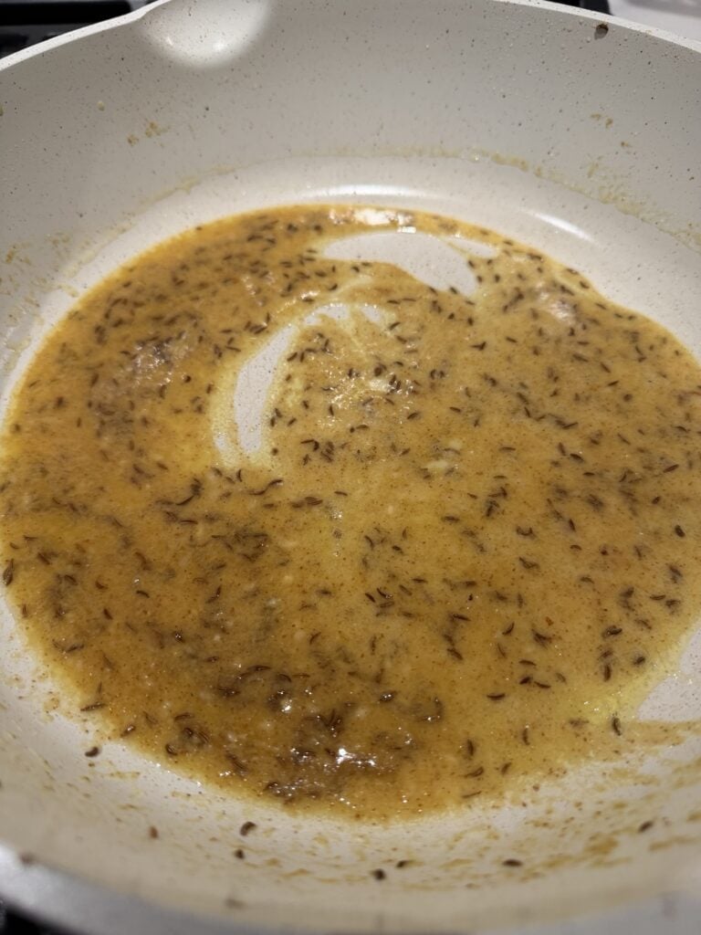 The butter caraway mixture