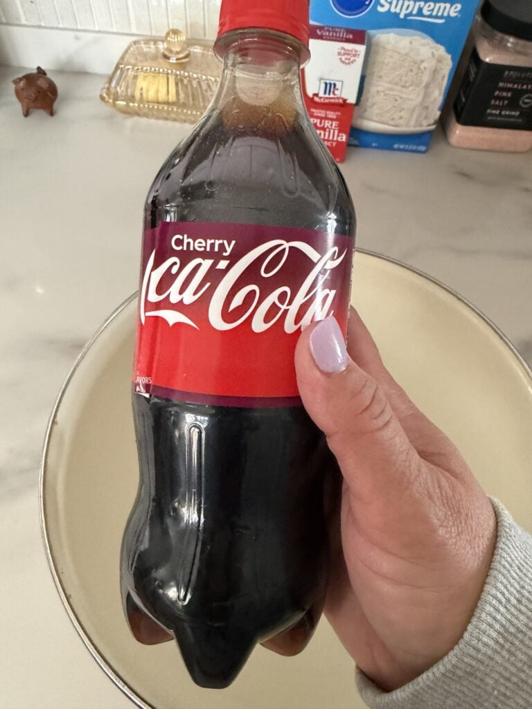 A bottle of Cherry Coca-Cola