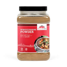 A container of Worcestershire powder