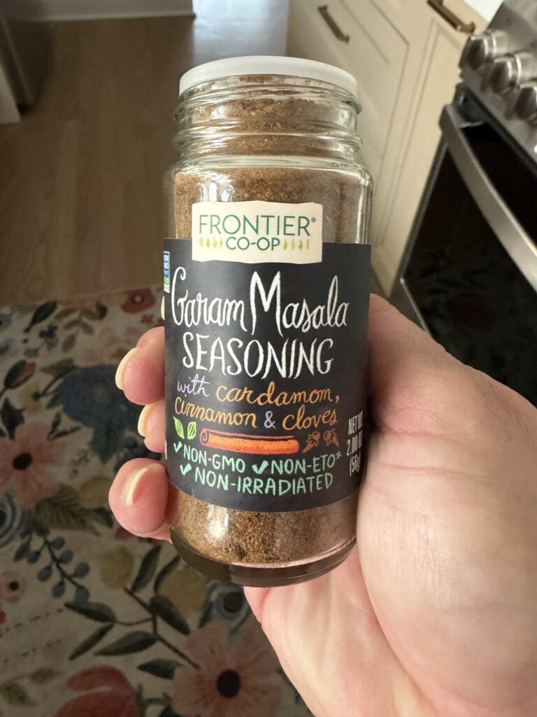 A bottle of Garam Masala seasoning