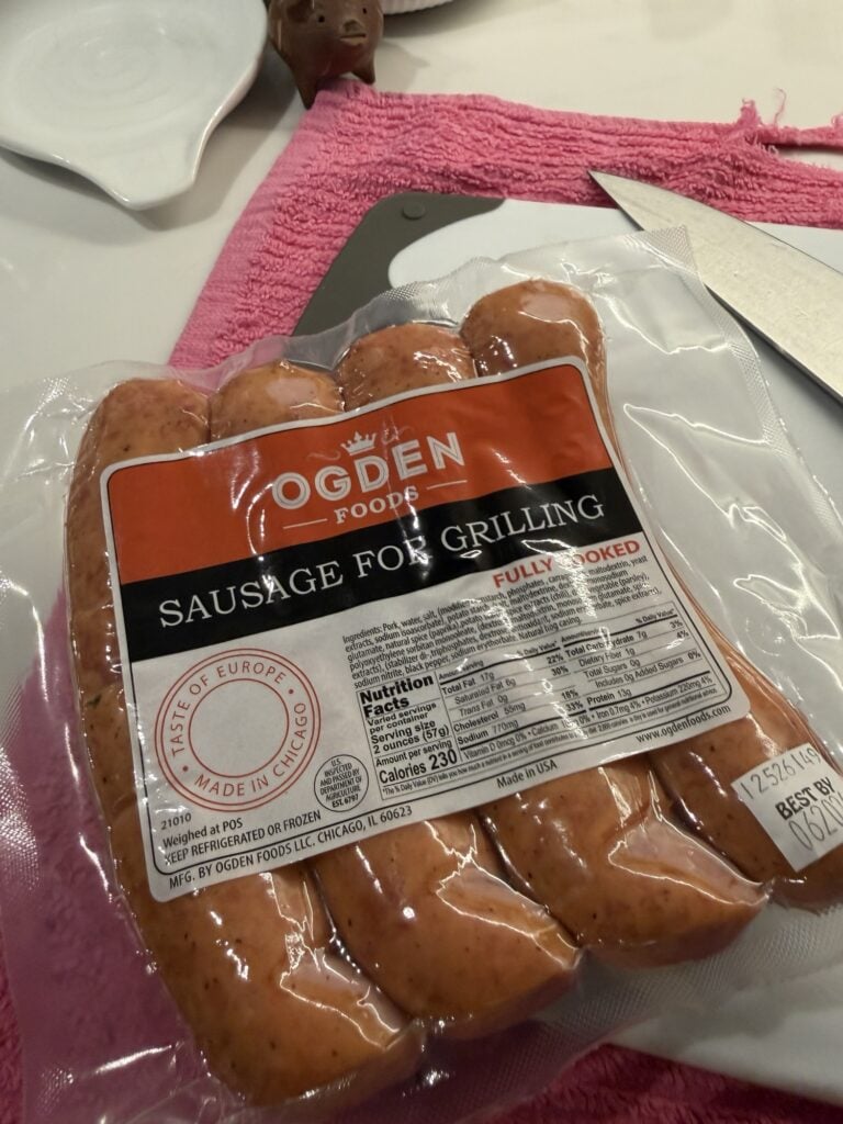 A package of sausages