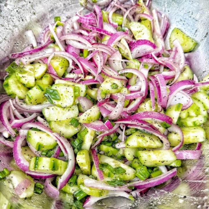 Cucumber Avocado Salad with Poppy Seed Dressing