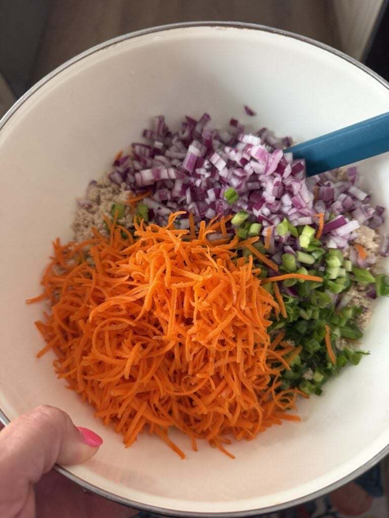 Close up on the veggies