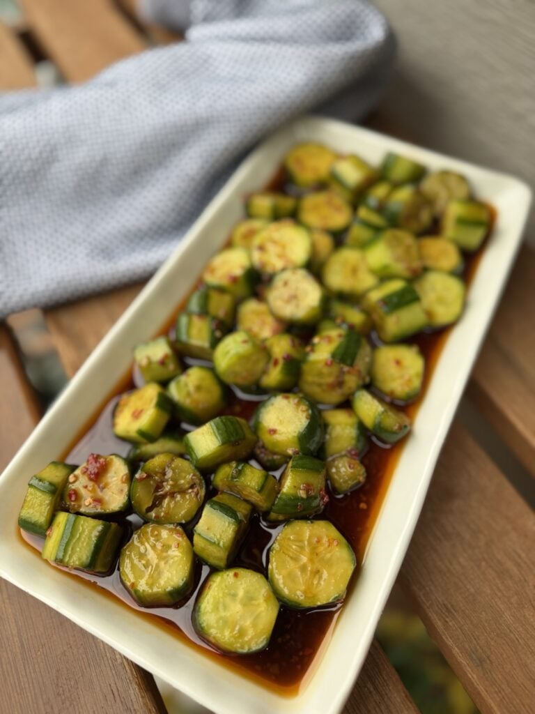 Crunchy Garlic Chili Cucumber Salad