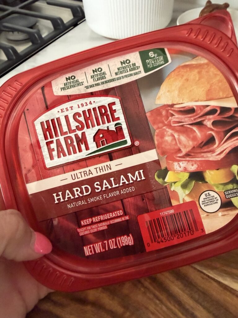 A package of sliced hard salami