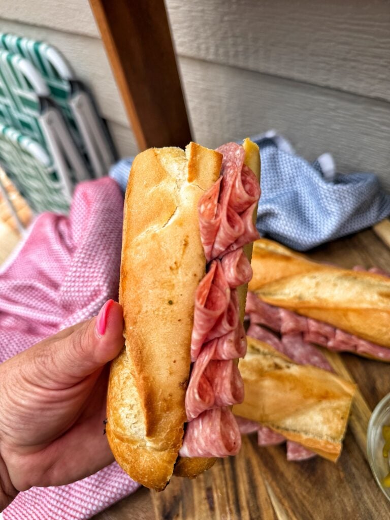 The finished sandwich
