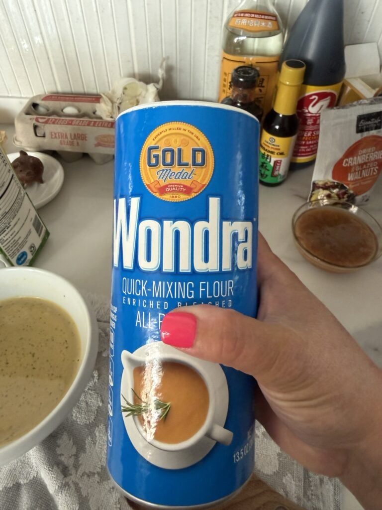 A container of Wondra flour