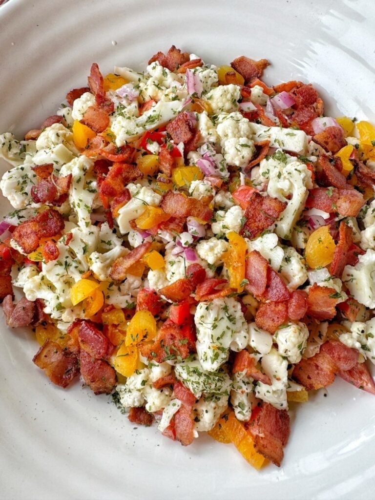 Cauliflower Crunch Salad with Honey Jalapeño Dressing