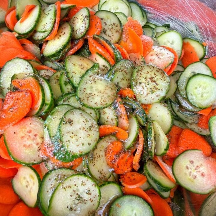 Sweet Honey Dijon Cucumber Carrot Salad
