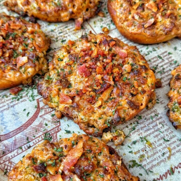 Cheesy Sausage and Bacon Sourdough English Muffins Recipe