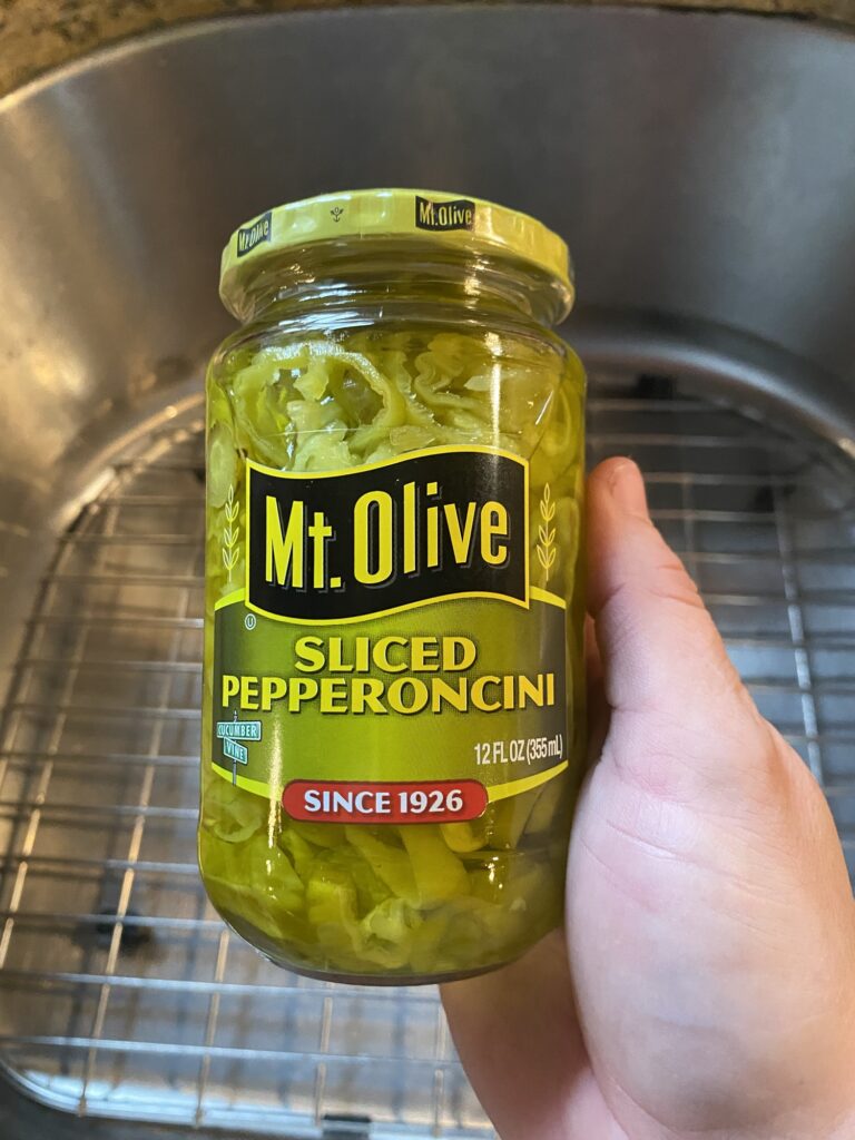 A jar of pepperoncini