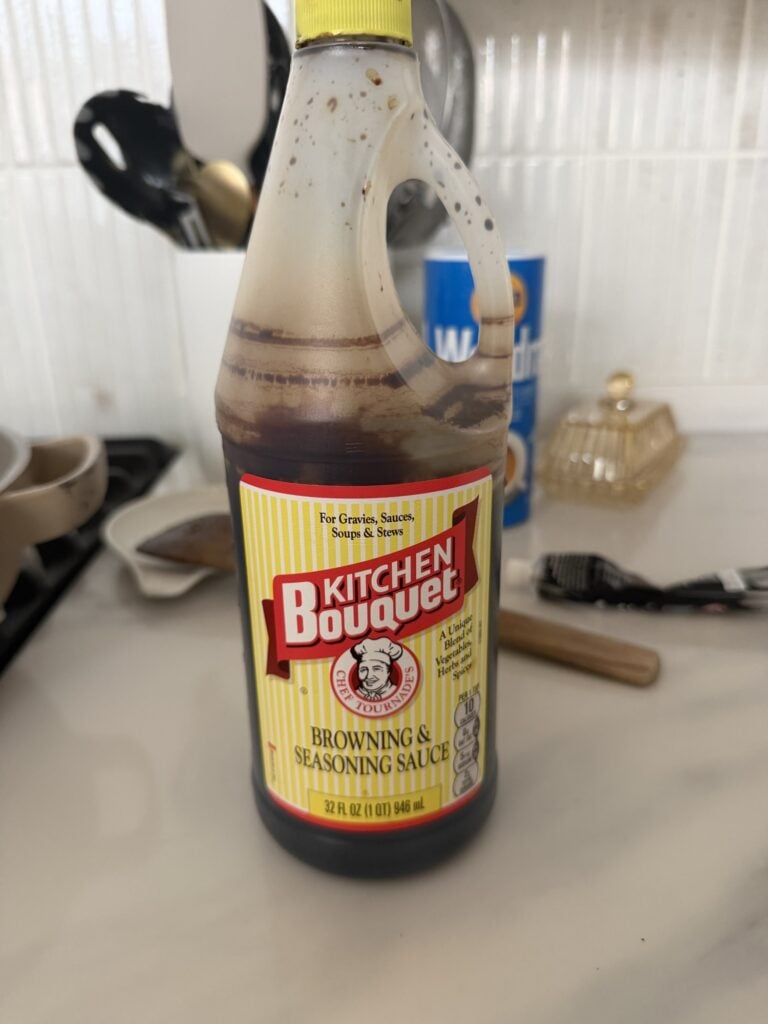 Kitchen Bouquet browning and seasoning sauce for homemade beef gravy 