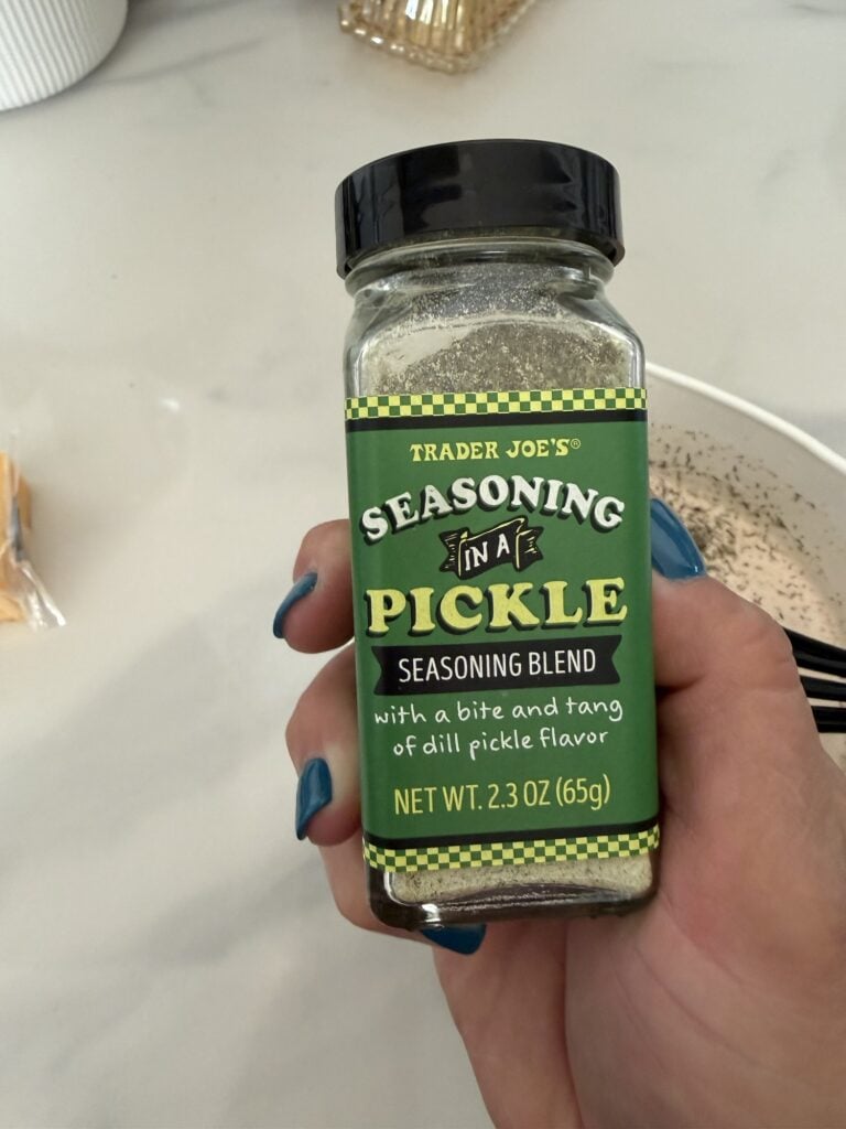 Trader Joe's Seasoning in a Pickle used as an optional seasoning for tuna pasta salad