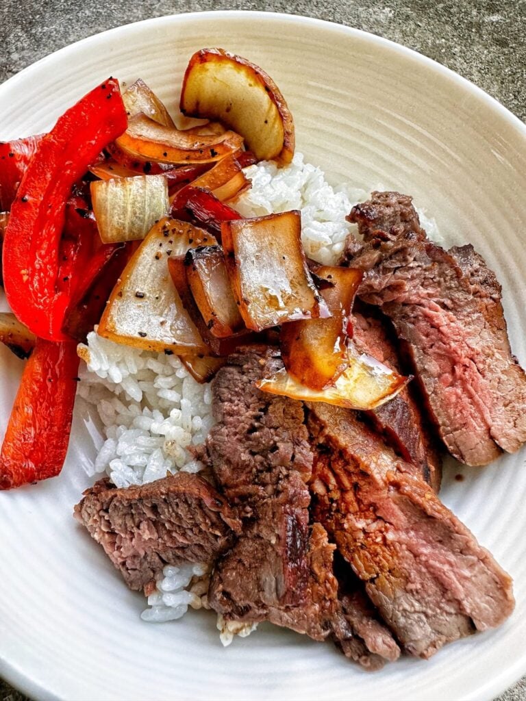 Asian Sirloin Filets with Stir Fried Veggies
