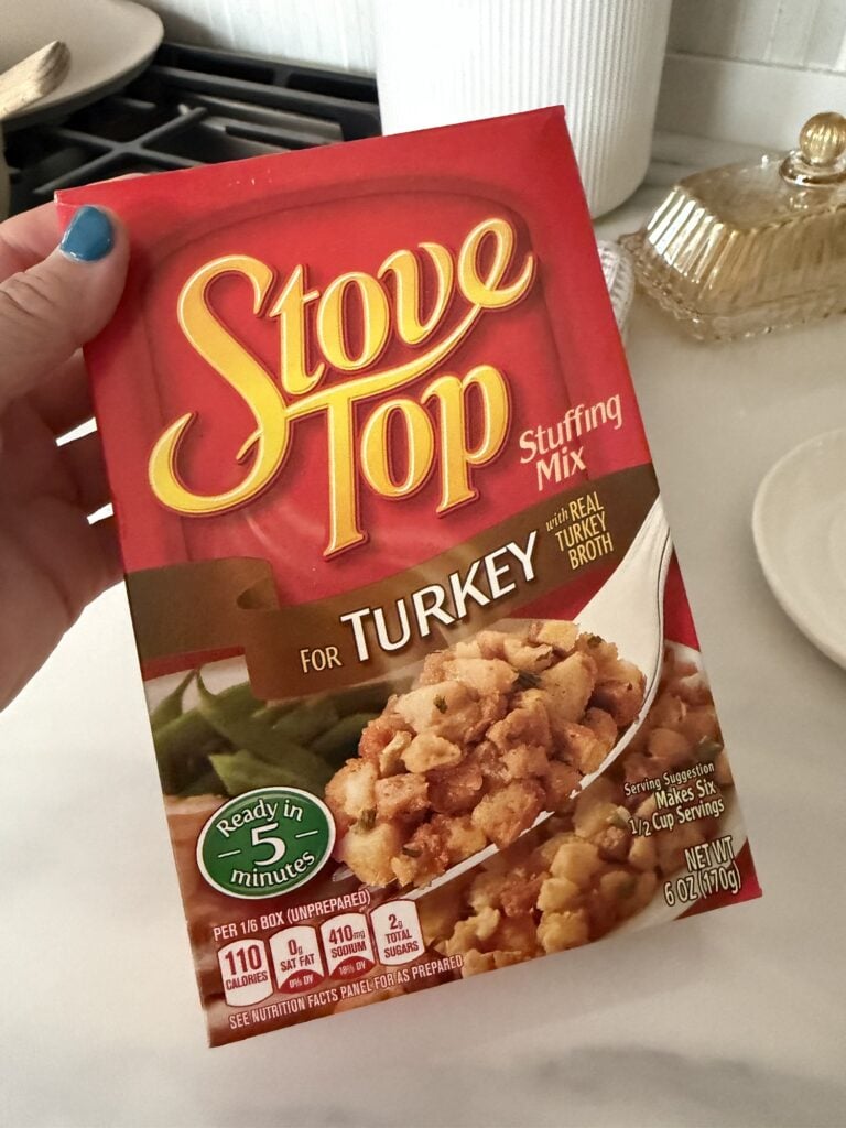 A box of Stove Top stuffing mix