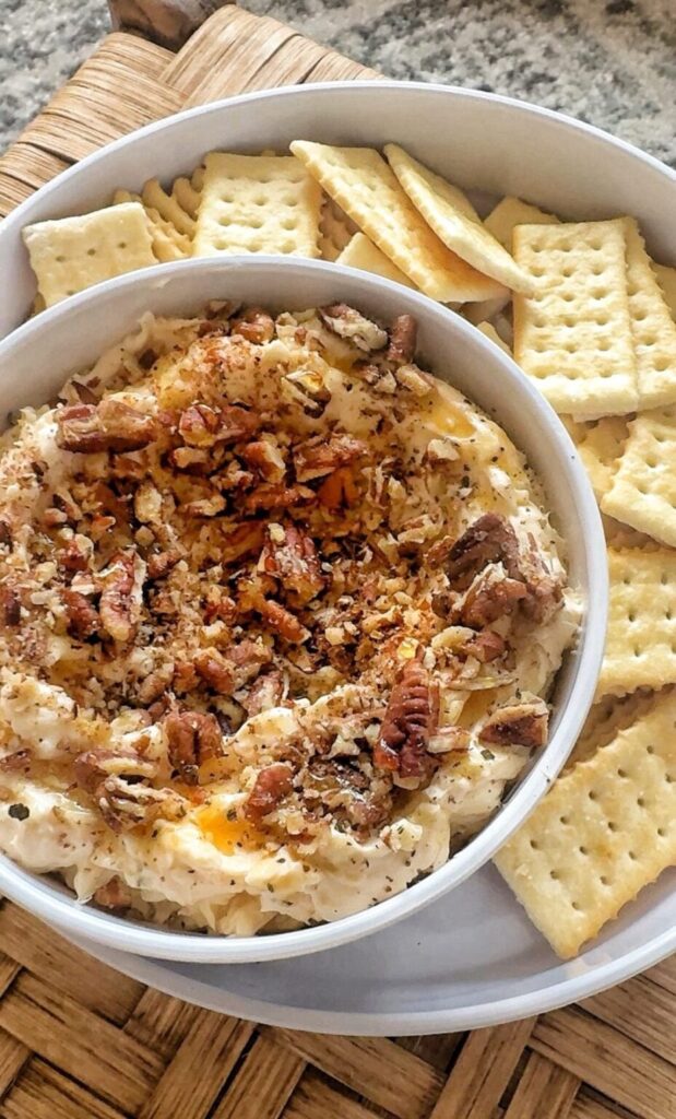 Whipped Parmesan and Honey Pecan Cheese Dip