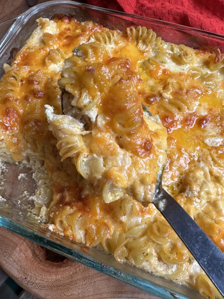 Creamy Decadent Macaroni and Cheese after resting for 15 minutes