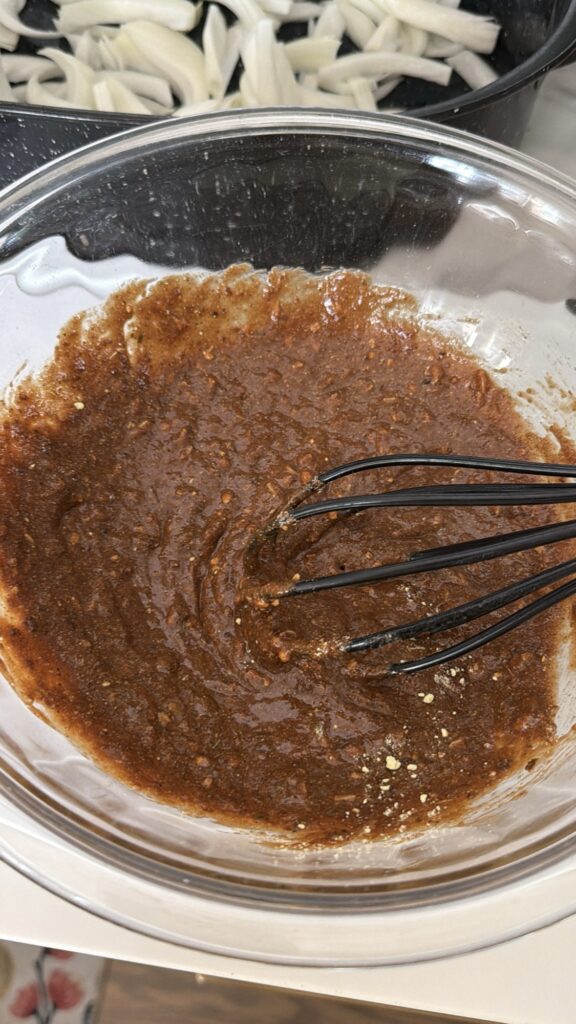 steakhouse sauce mixed in a bowl