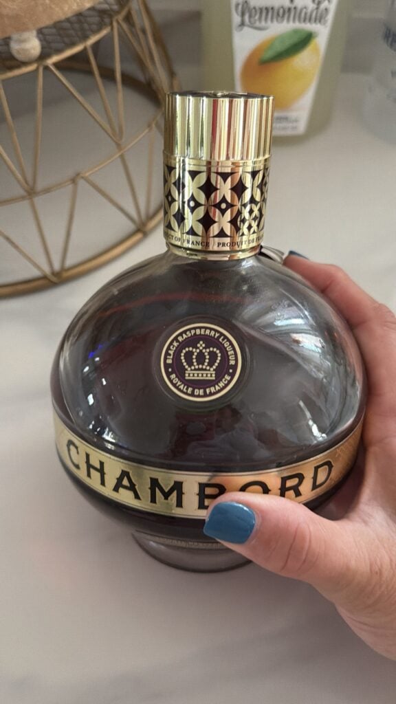 A bottle of Chambord