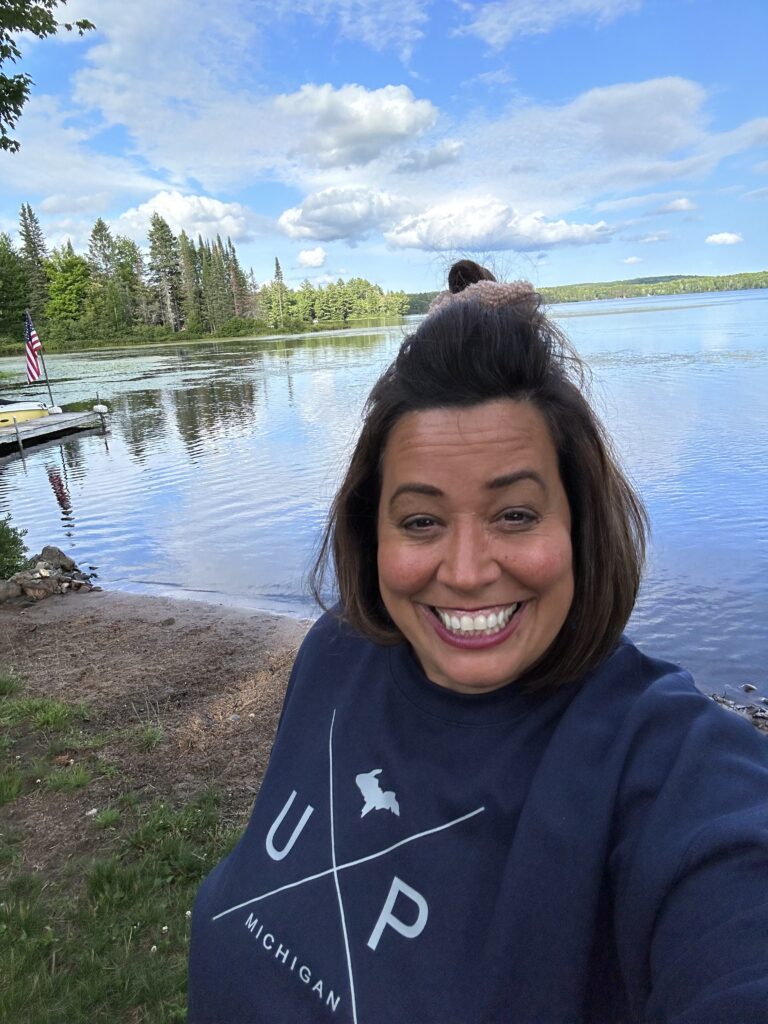April Lee Wiencek by the lake