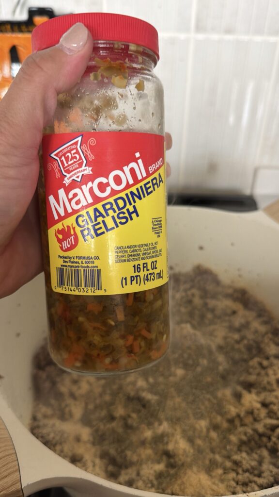 jar of marconi giardiniera relish