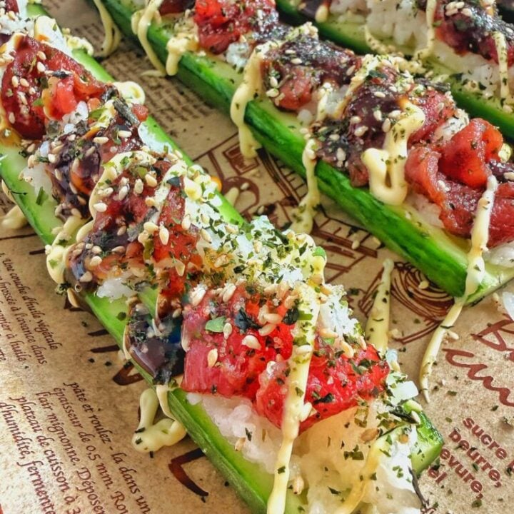 sushi cucumber boats