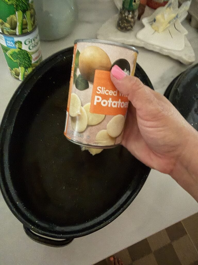 a can of sliced potatoes