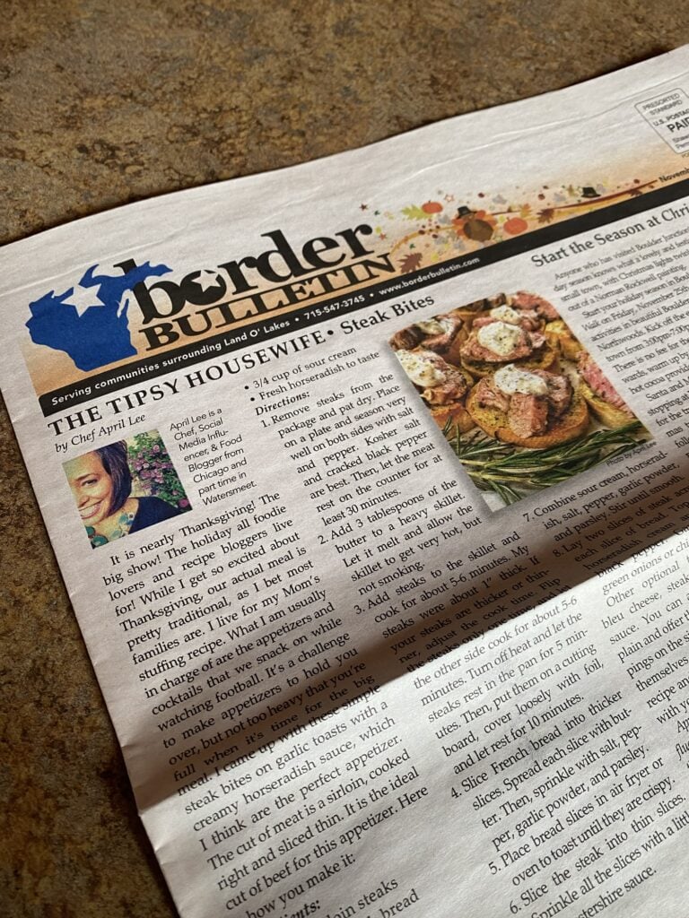 a picture of the cover of the border bulletin newspaper featuring the tipsyn housewife